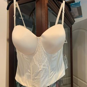 Longline/strap or strapless bra in ivory
